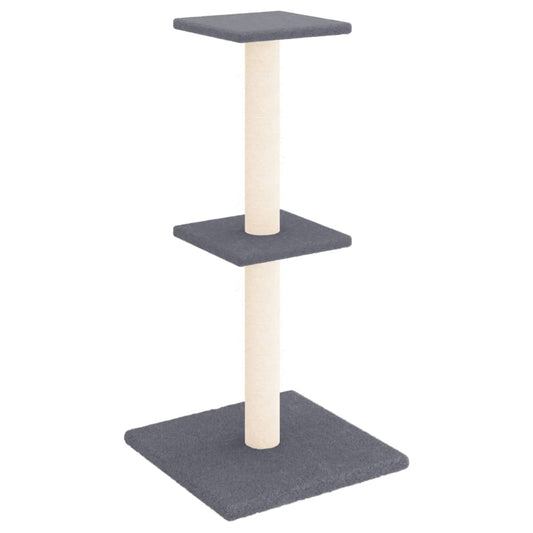 Škrabadlo Pro Kočky Se Sisalovými Sloupky Tmavě Šedé 73 Cm