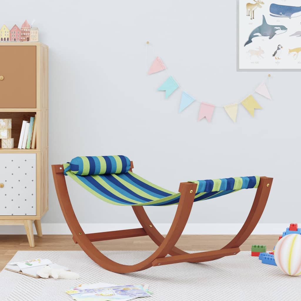 Houpací Síť Pro Děti Modré Pruhy Textil