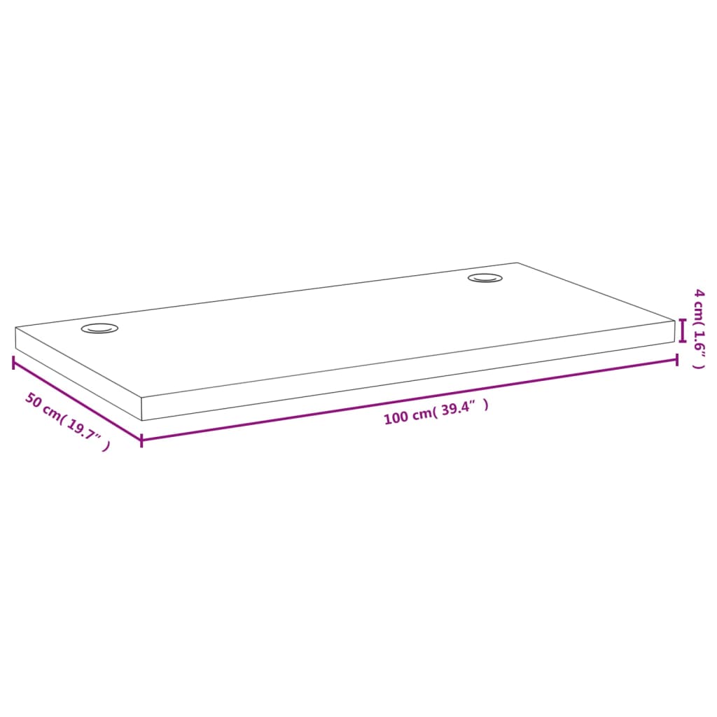 Deska Psacího Stolu 100 X 50 X 14 Cm Bambus