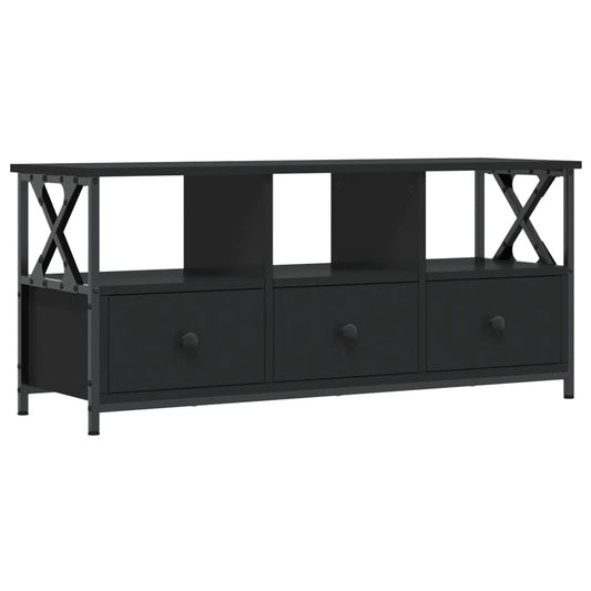 Tv Skříňka Černá 102 X 33 X 45 Cm Kompozitní Dřevo A Železo