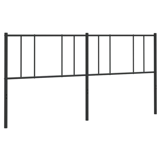 Kovové Náhradní Čelo Postele Černé 200 Cm