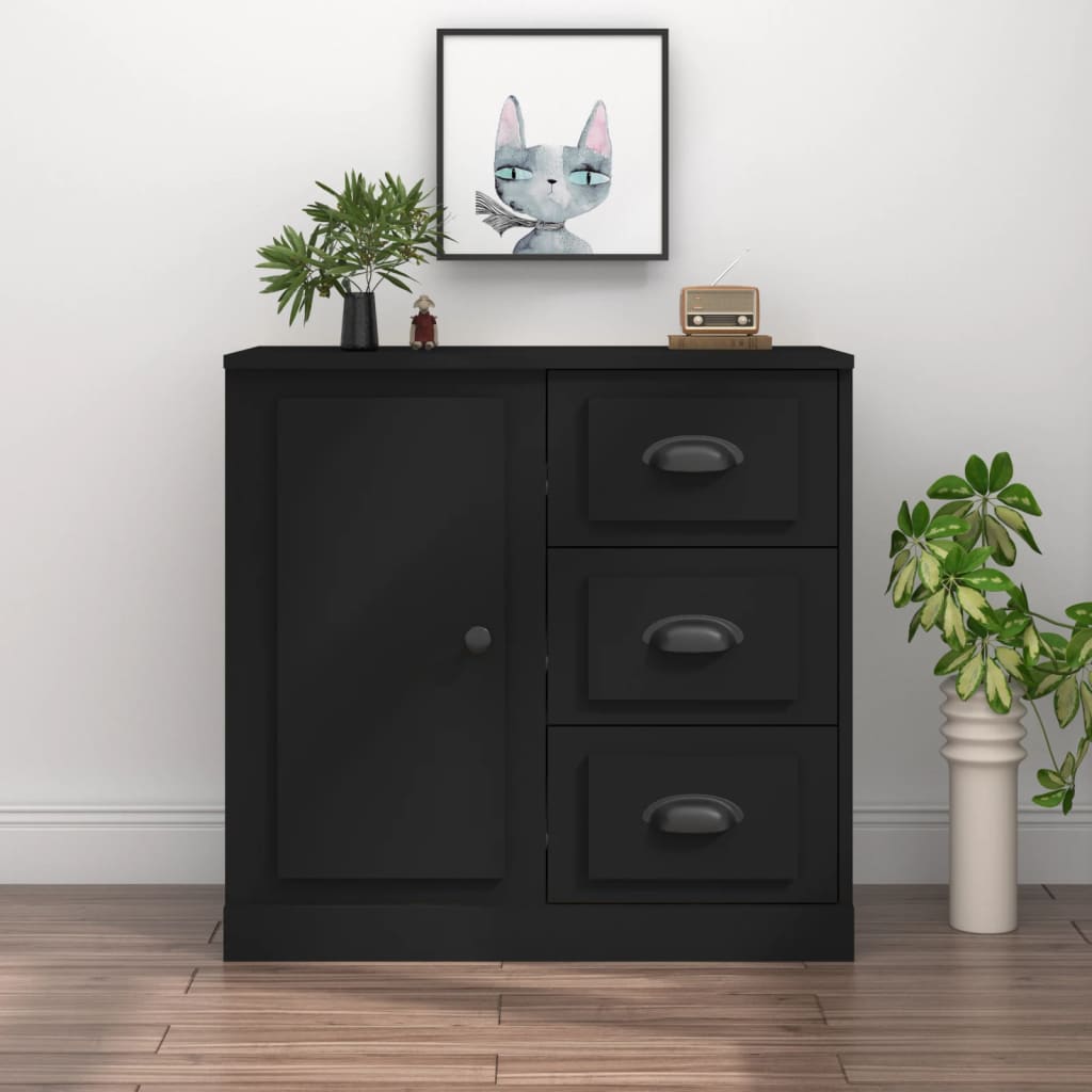 Příborník Bílý Vysoký Lesk 70 X 35,5 X 67,5 Cm Kompozitní Dřevo