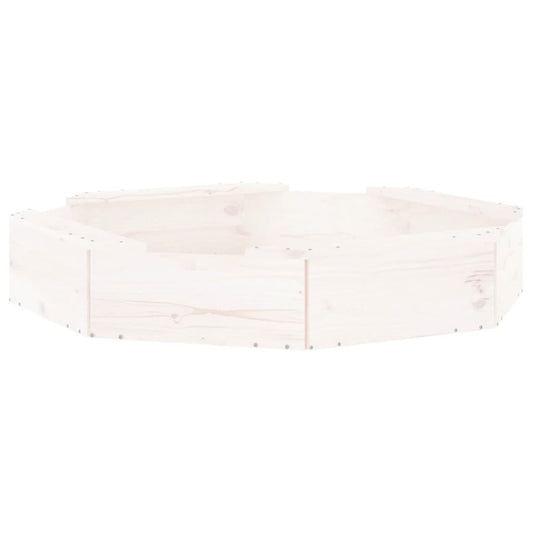 Pískoviště Se Sedáky Bílé Osmiúhelník Masivní Borové Dřevo