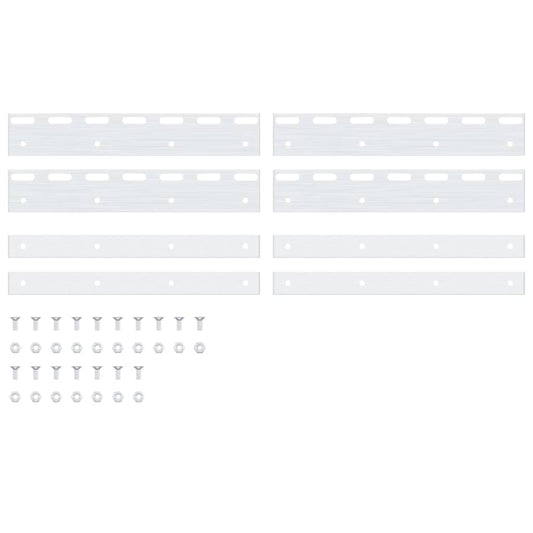 Spojovací Destičky 4 Ks Stříbrné 28 Cm Nerezová Ocel