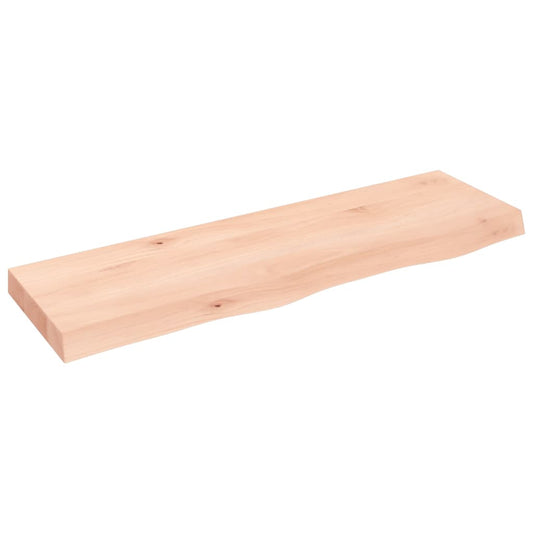 Nástěnná Police 100X30X(2-6) Cm Neošetřené Masivní Dubové Dřevo