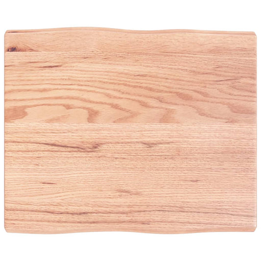 Stolní Deska Světle Hnědá 60X50X(2-4)Cm Ošetřený Dub Živá Hrana