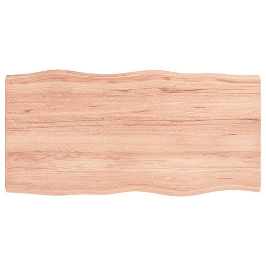 Stolní Deska Světle Hnědá 80X40X(2-4)Cm Ošetřený Dub Živá Hrana