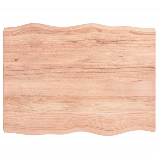Stolní Deska Světle Hnědá 80X60X(2-4)Cm Ošetřený Dub Živá Hrana