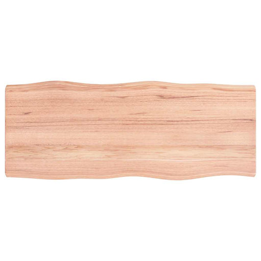 Stolní Deska Hnědá 100X40X(2-4)Cm Ošetřený Dřevo Živá Hrana