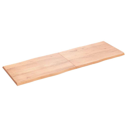 Stolní Deska Hnědá 180X60X(2-4)Cm Ošetřený Dřevo Živá Hrana