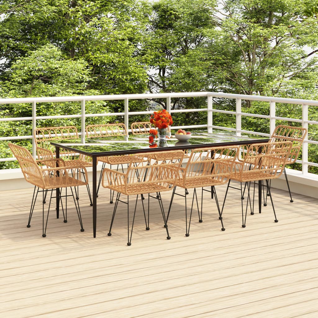 7Dílný Zahradní Jídelní Set Polyratan