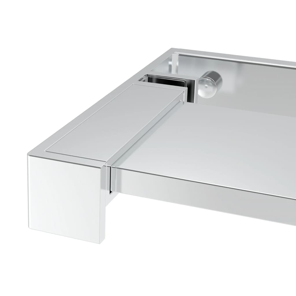 Zástěna Do Průchozí Sprchy S Policí Chrom 90X195 Cm Esg/Hliník