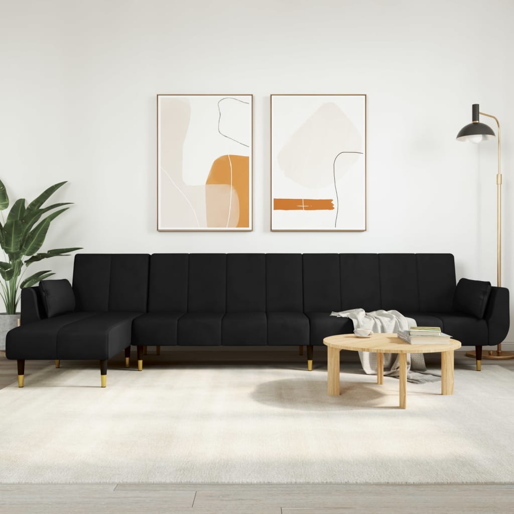 Rozkládací Pohovka Ve Tvaru L 275X140X70 Cm Samet