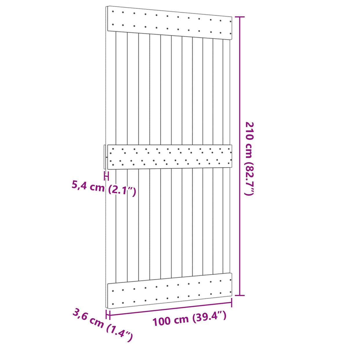 Dveře Narvik Přírodní 100 X 210 Cm Masivní Borové Dřevo