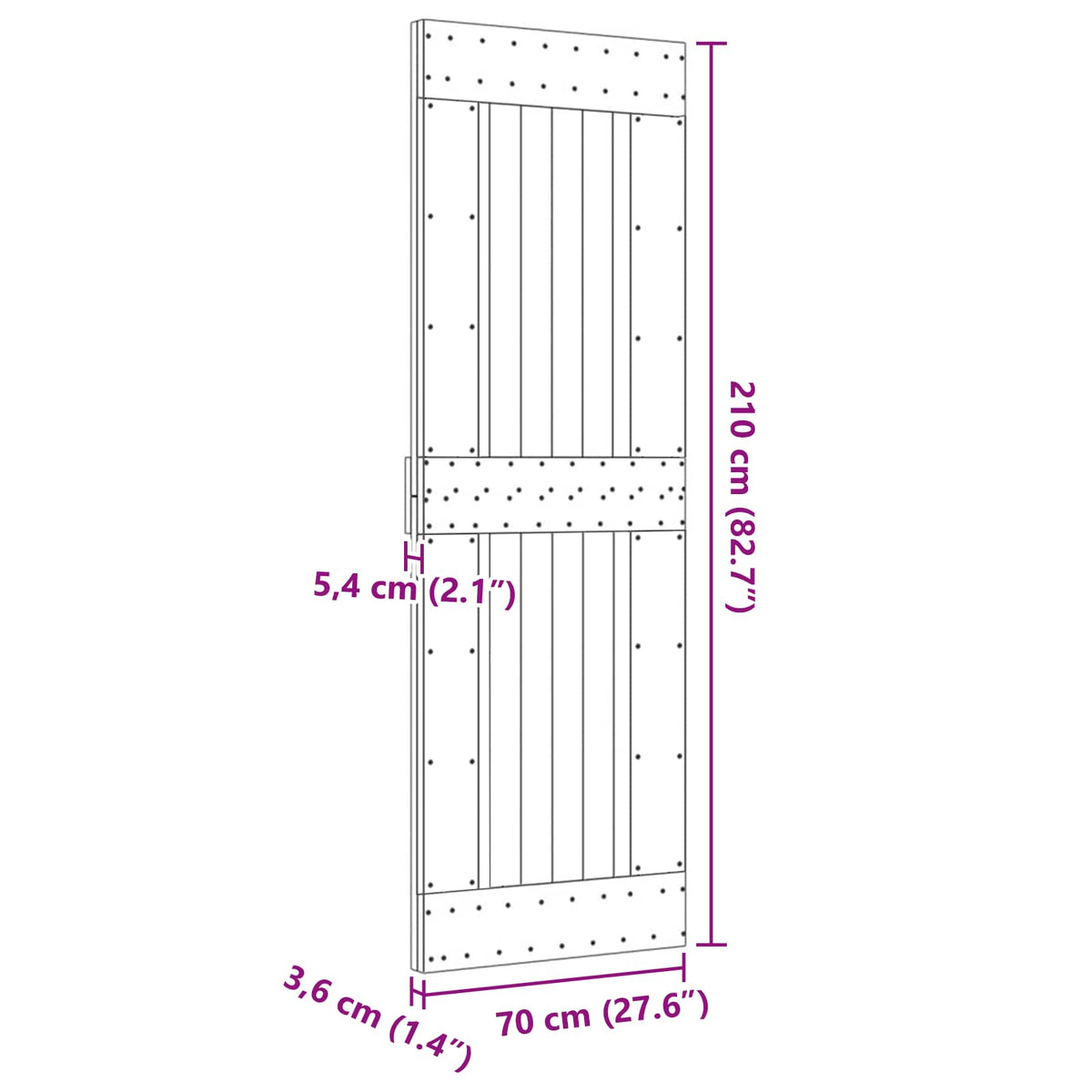 Dveře Narvik Přírodní 70 X 210 Cm Masivní Borové Dřevo