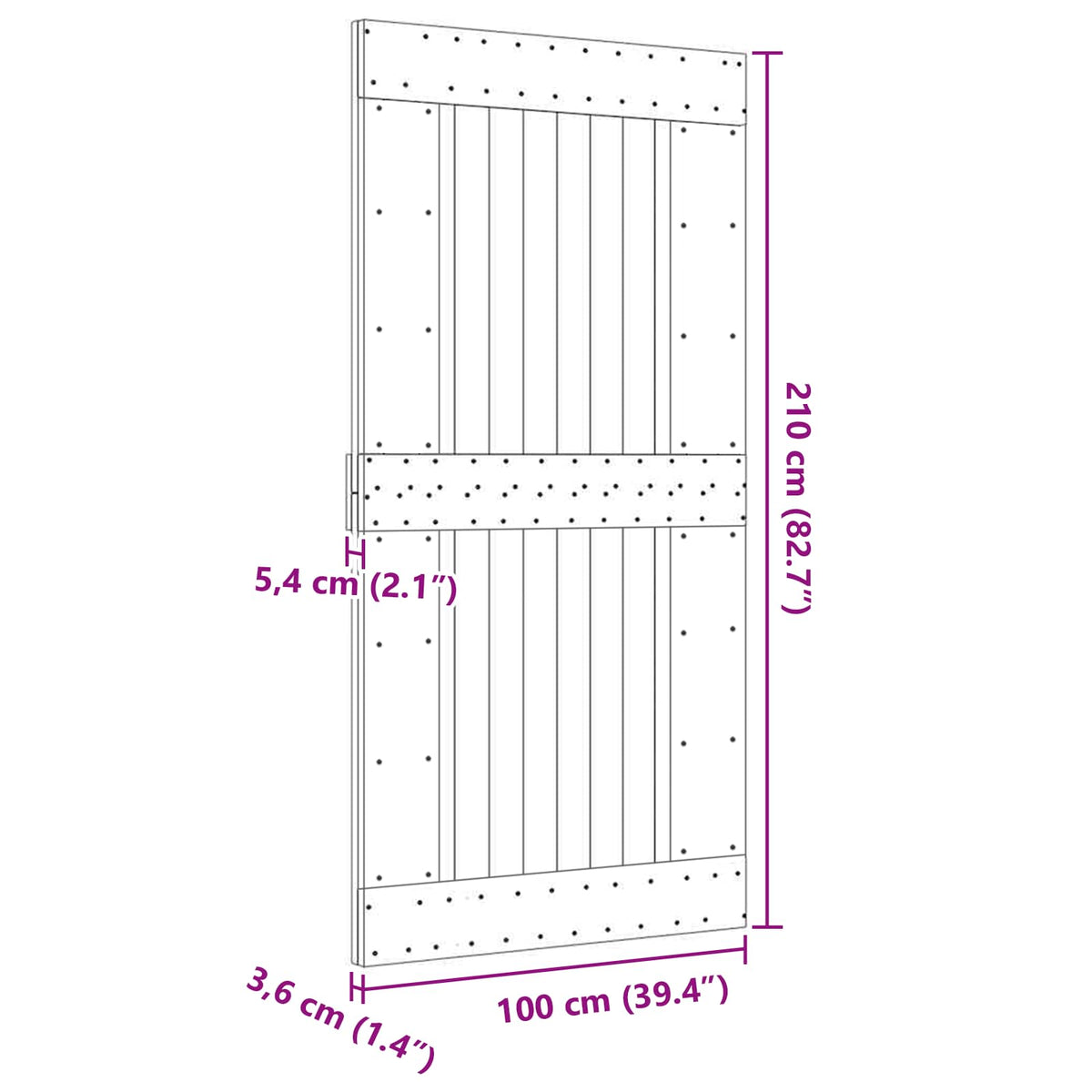 Dveře Narvik Přírodní 100 X 210 Cm Masivní Borové Dřevo