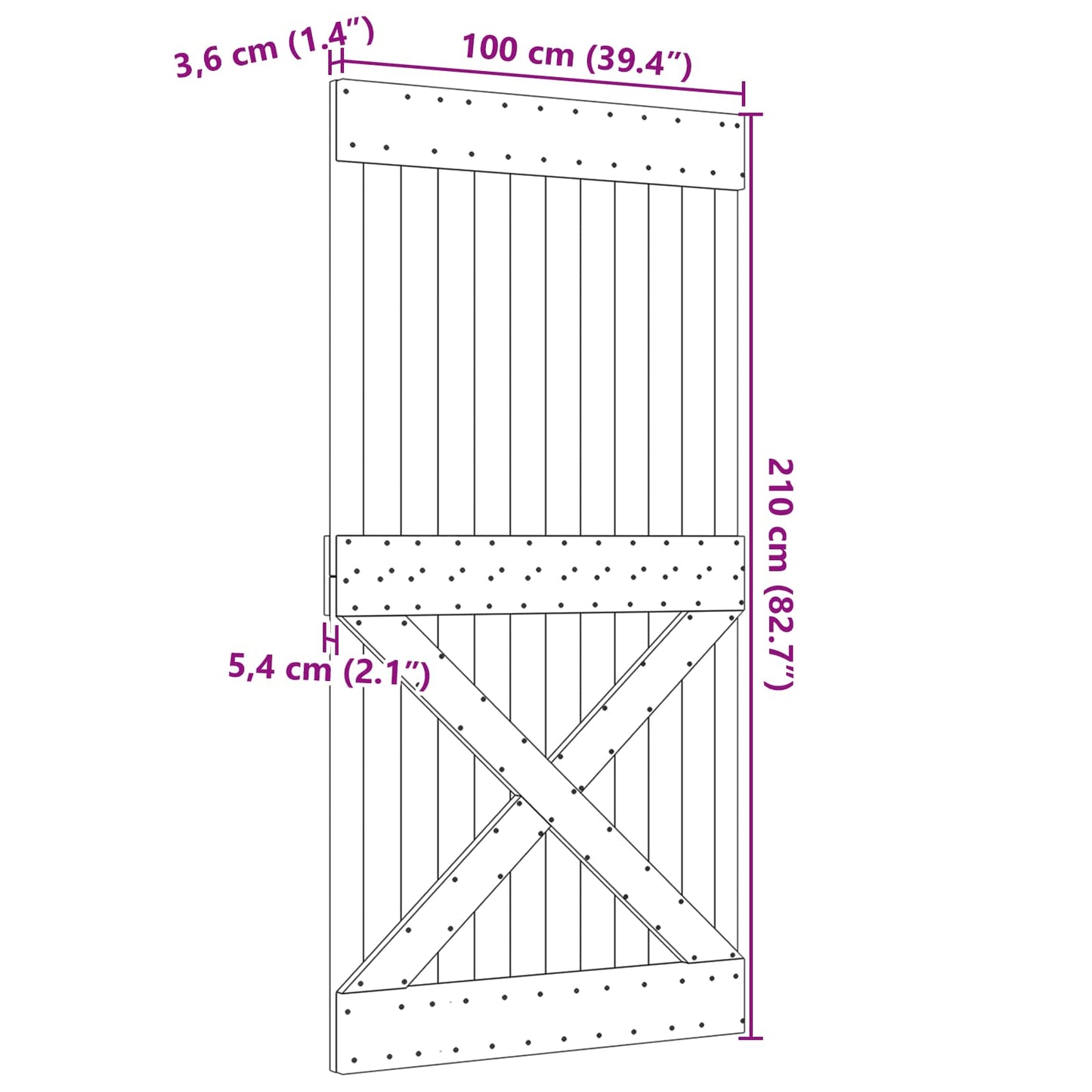 Dveře Narvik Přírodní 100 X 210 Cm Masivní Borové Dřevo