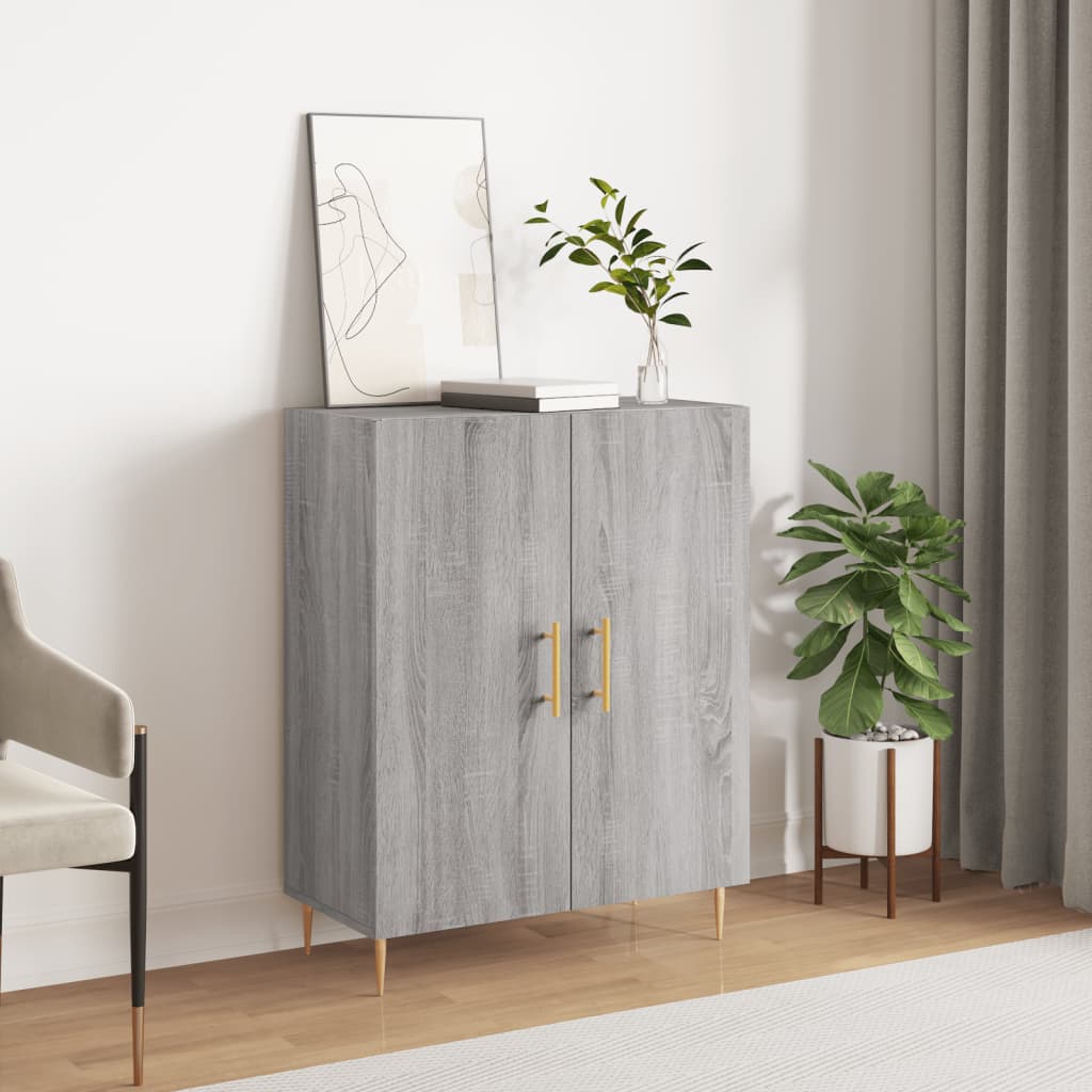 Příborník Betonově Šedý 69,5 X 34 X 90 Cm Kompozitní Dřevo