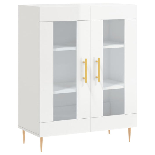 Příborník Bílý S Vysokým Leskem 69,5X34X90 Cm Kompozitní Dřevo