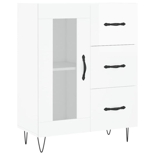 Příborník Bílý S Vysokým Leskem 69,5X34X90 Cm Kompozitní Dřevo