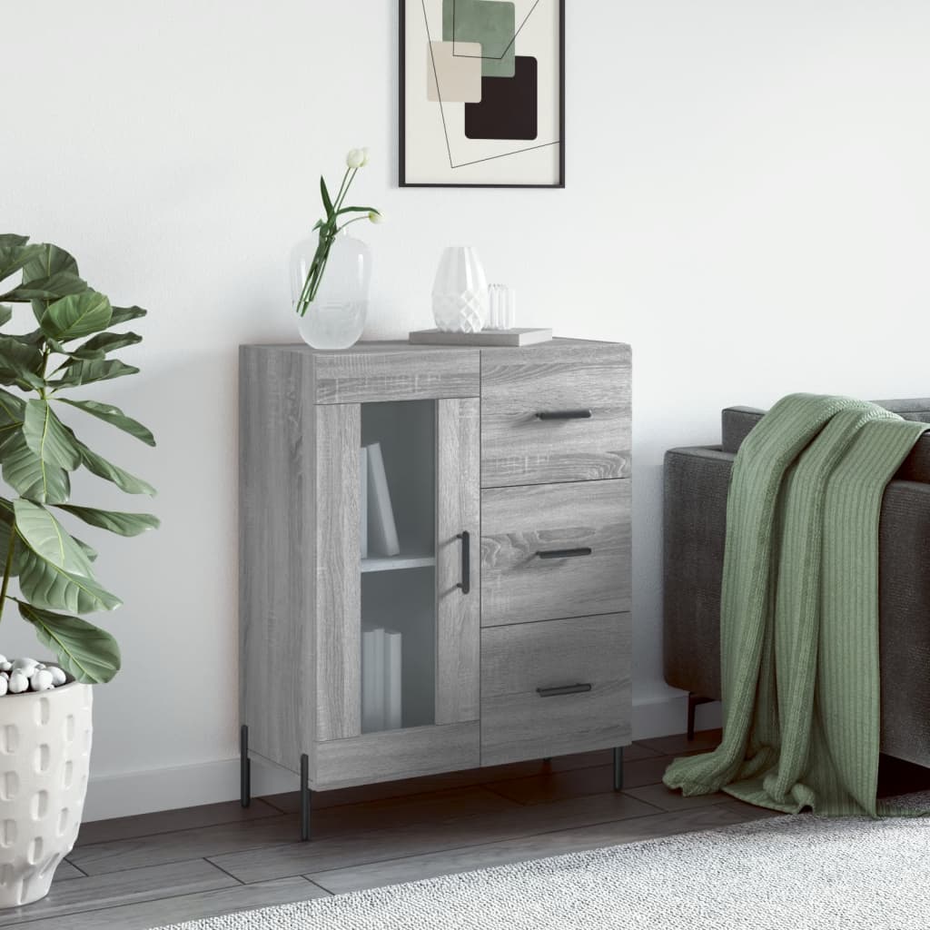 Příborník Bílý S Vysokým Leskem 69,5X34X90 Cm Kompozitní Dřevo