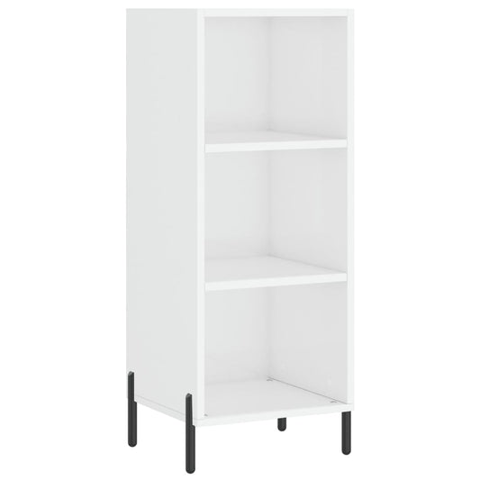 Příborník Bílý Vysoký Lesk 34,5 X 32,5 X 90 Cm Kompozitní Dřevo