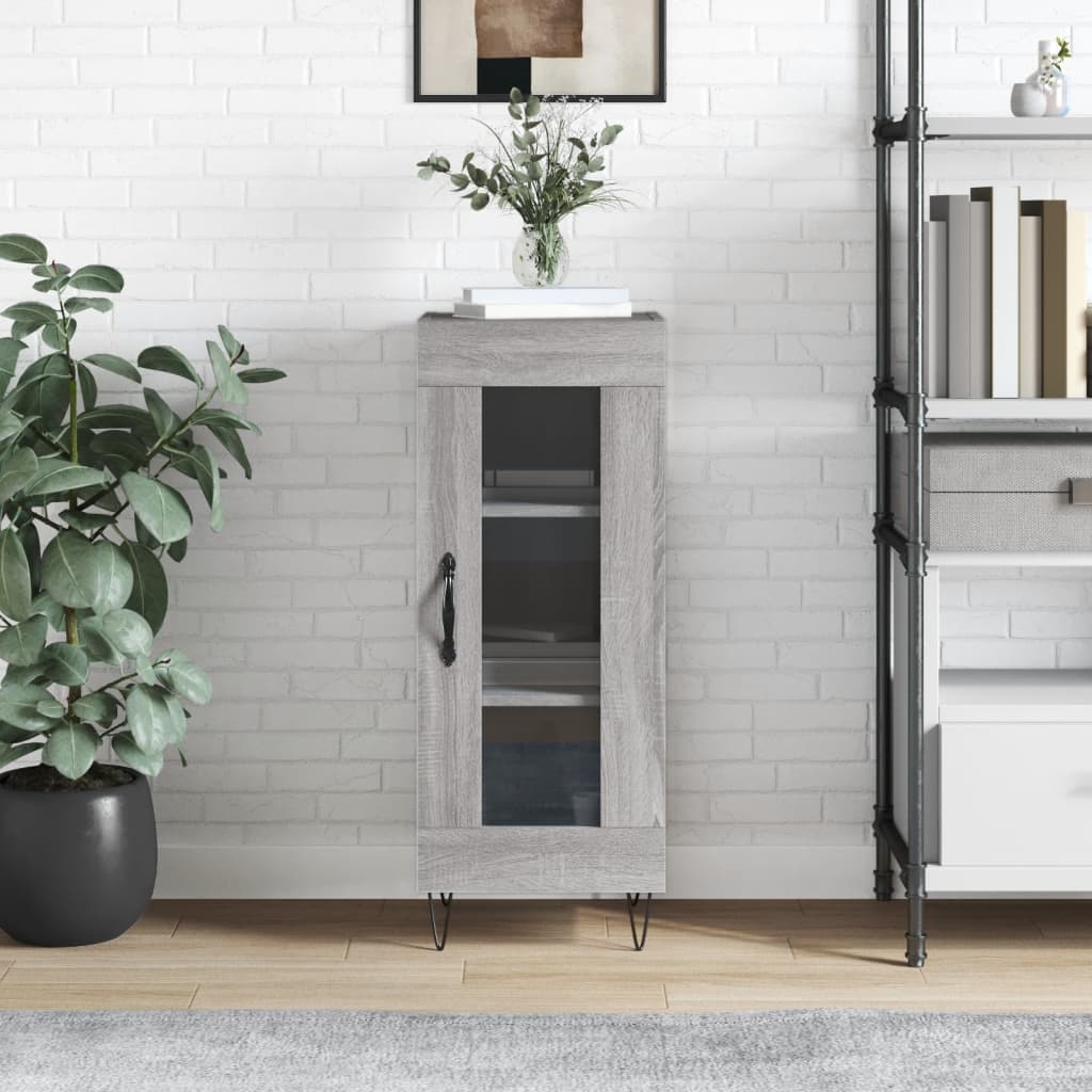 Příborník Černý 34,5 X 34 X 90 Cm Kompozitní Dřevo