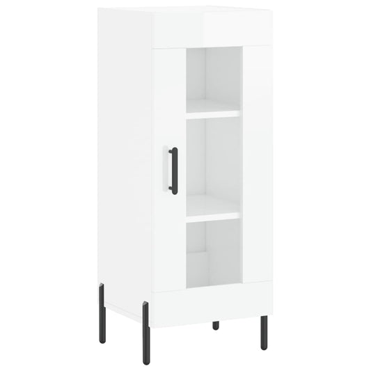 Příborník Bílý S Vysokým Leskem 34,5X34X90 Cm Kompozitní Dřevo