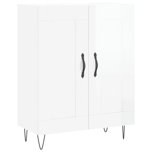 Příborník Bílý S Vysokým Leskem 69,5X34X90 Cm Kompozitní Dřevo