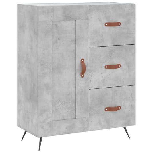 Příborník Betonově Šedý 69,5 X 34 X 90 Cm Kompozitní Dřevo