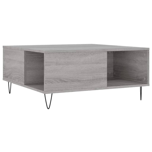 Konferenční Stolek Šedý Sonoma 80X80X36,5 Cm Kompozitní Dřevo