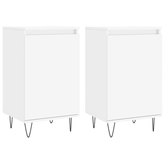 Příborníky 2 Ks Bílé 40 X 35 X 70 Cm Kompozitní Dřevo