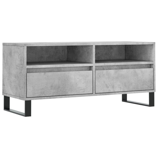 Tv Skříňka Betonově Šedá 100 X 34,5 X 44,5 Cm Kompozitní Dřevo