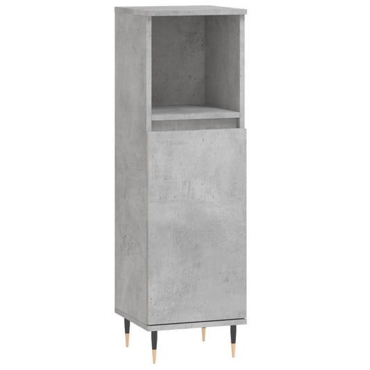 Koupelnová Skříňka Betonově Šedá 30X30X100 Cm Kompozitní Dřevo