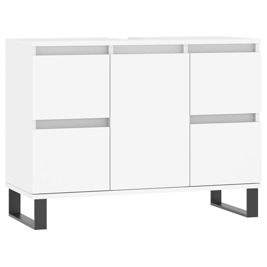 Koupelnová Skříňka Bílá 80 X 33 X 60 Cm Kompozitní Dřevo