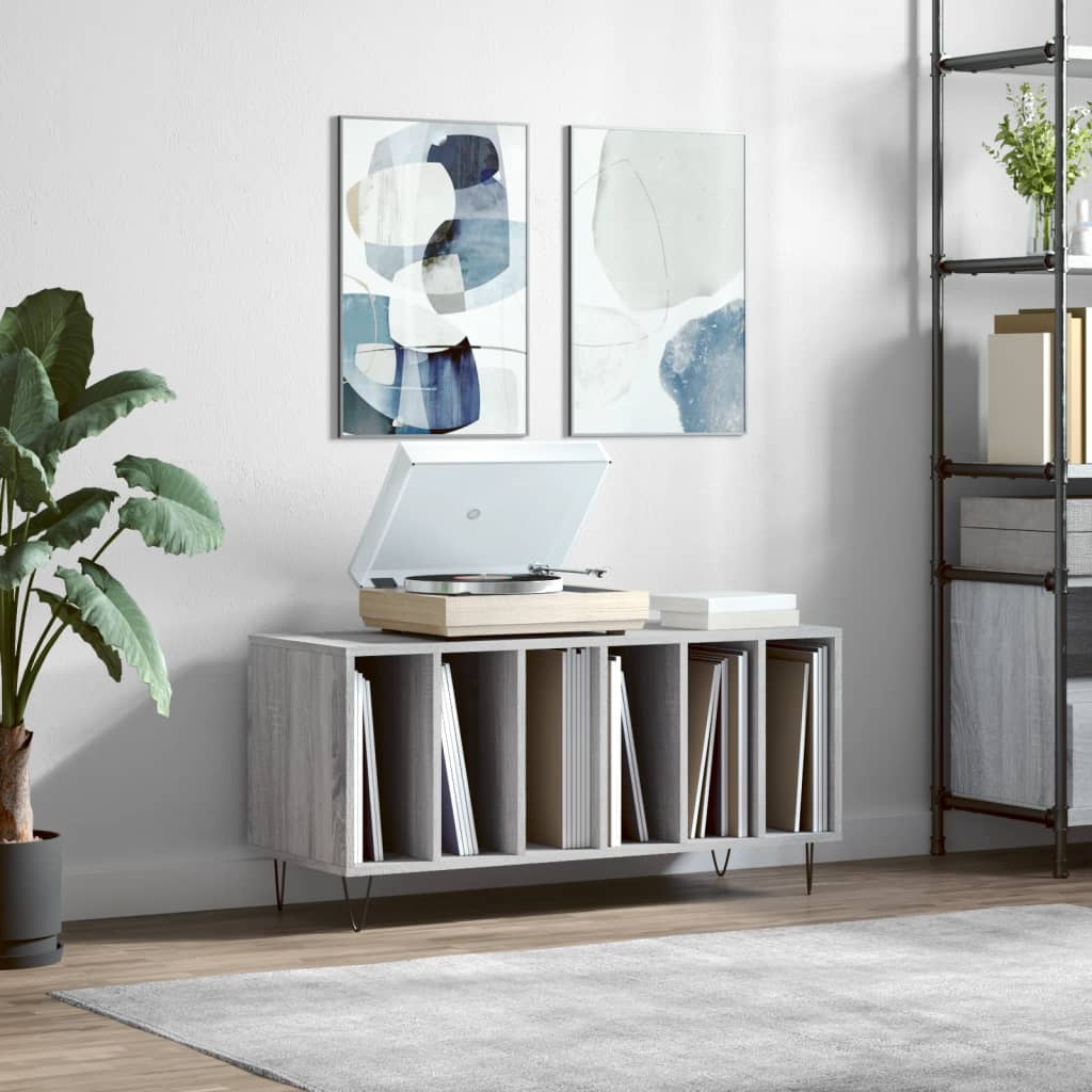 Skříňka Na Lp Desky Betonově Šedá 100X38X48 Cm Kompozitní Dřevo