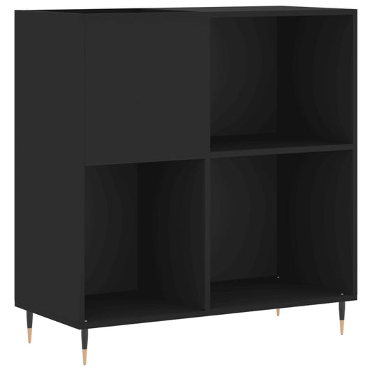 Skříňka Na Lp Desky Černá 84,5 X 38 X 89 Cm Kompozitní Dřevo