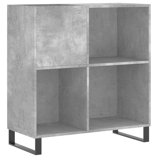 Skříňka Na Lp Desky Betonově Šedá 84,5X38X89Cm Kompozitní Dřevo