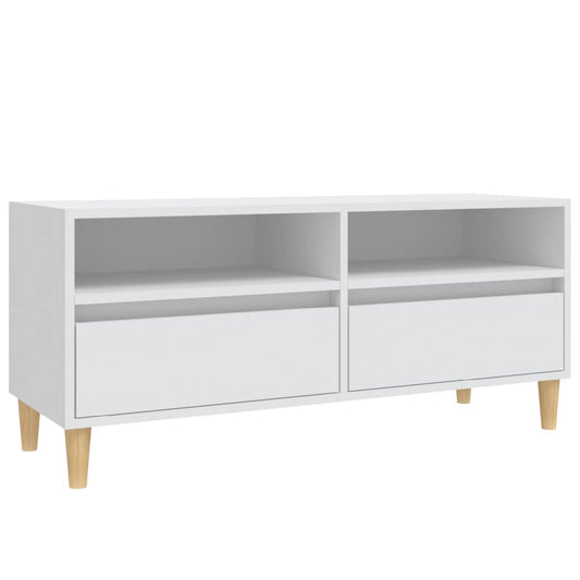 Tv Skříňka Bílá 100 X 34,5 X 44,5 Cm Kompozitní Dřevo
