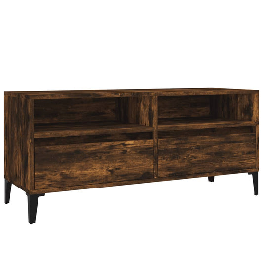 Tv Skříňka 100 X 34,5 X 44,5 Cm Kompozitní Dřevo Kouřový Dub