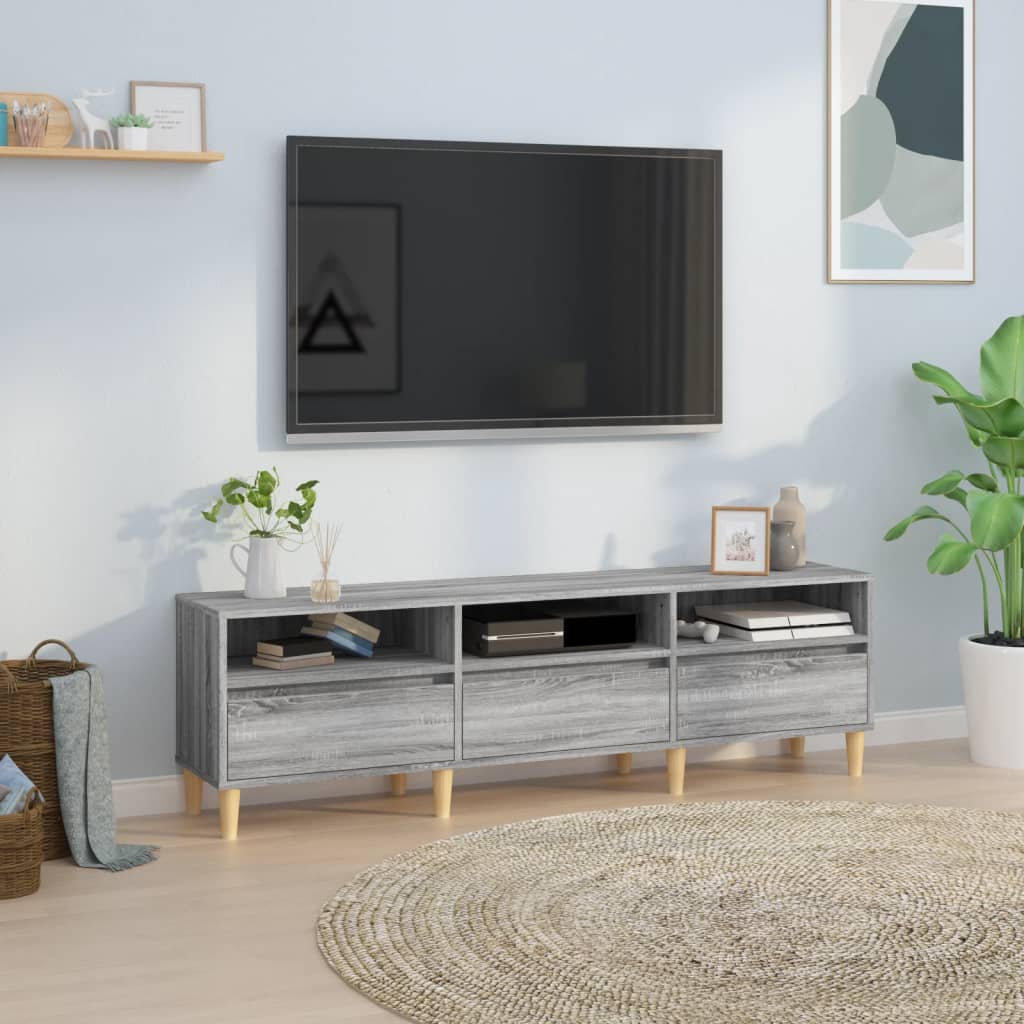 Tv Skříňka Šedá Sonoma 100 X 34,5 X 44,5 Cm Kompozitní Dřevo Šedá Sonoma