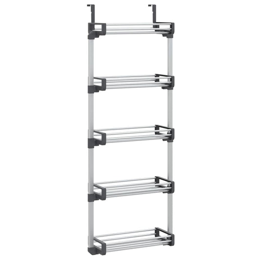 Dveřní Organizér S 5 Policemi 52 X 20 X 135 Cm Hliník