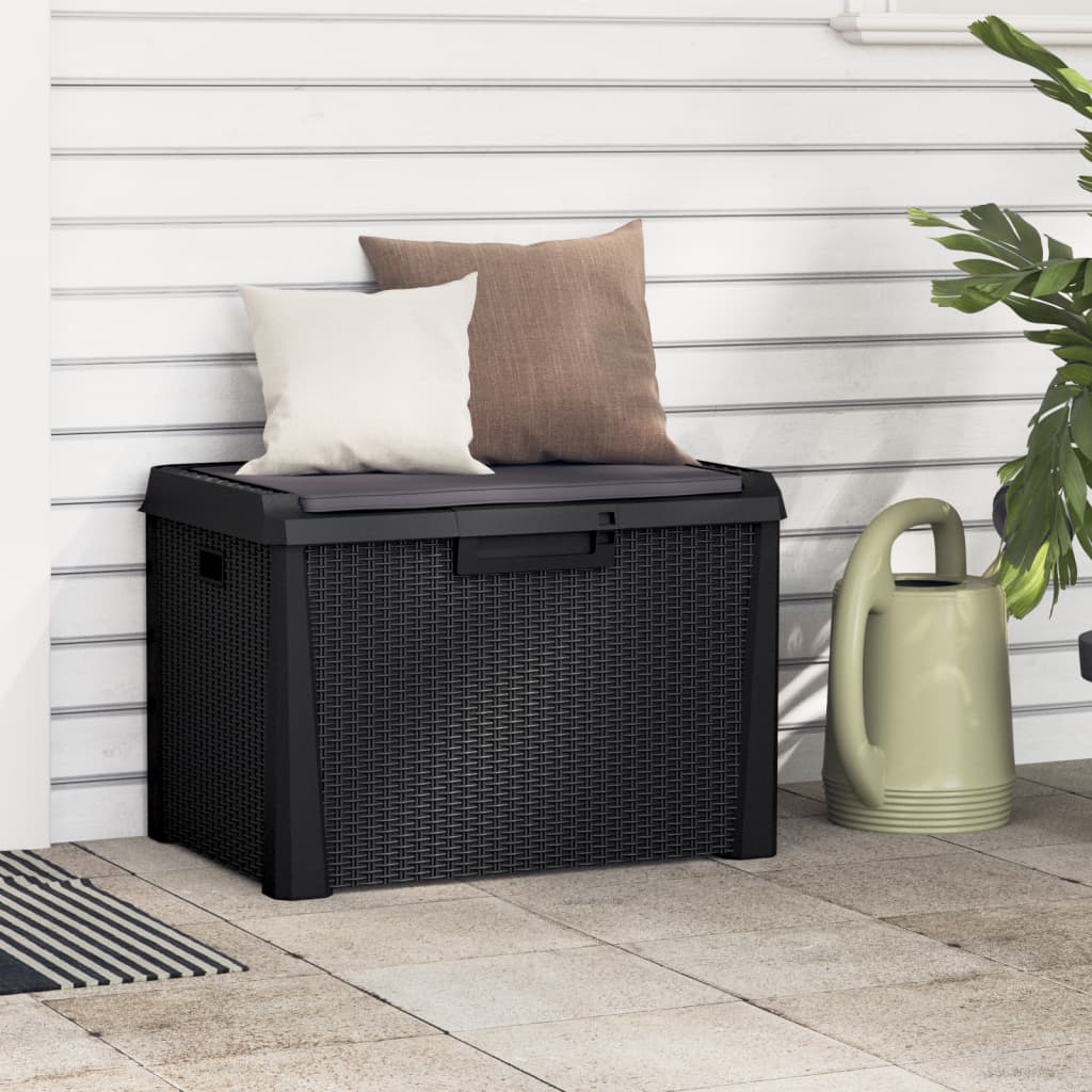 Zahradní Úložný Box S Poduškou Hnědý 125 L Pp
