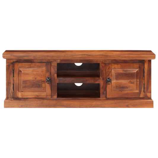 Tv Skříňka S Dvířky 112 X 30 X 40 Cm Masivní Akáciové Dřevo