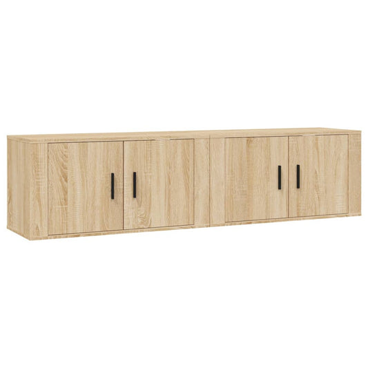 Nástěnné Tv Skříňky 2 Ks Dub Sonoma 80 X 34,5 X 40 Cm