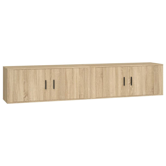 Nástěnné Tv Skříňky 2 Ks Dub Sonoma 100 X 34,5 X 40 Cm