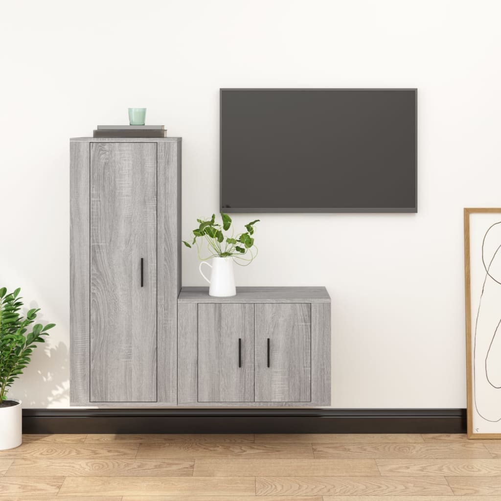 2Dílný Set Tv Skříněk Kompozitní Dřevo