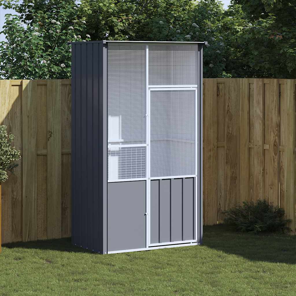 Ptačí Klec Šedá Pozinkovaná Ocel