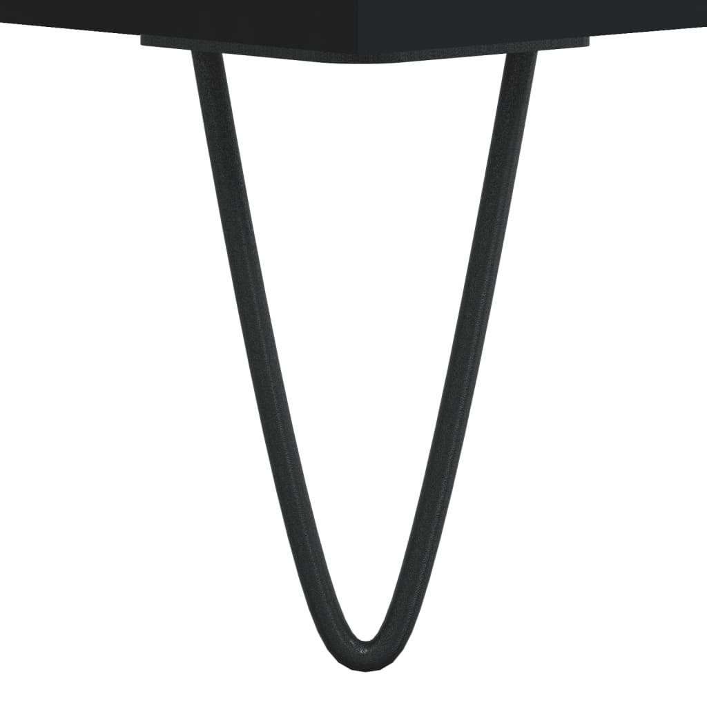 Skříň Highboard Černá 69,5 X 34 X 180 Cm Kompozitní Dřevo