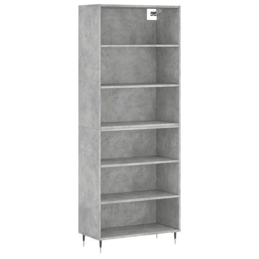 Skříň Betonově Šedá 69,5 X 32,5 X 180 Cm Kompozitní Dřevo